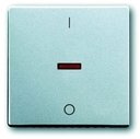 ABB Future Linear 2CKA001751A2954 Клавиша одиночная (красная линза, маркировка, серебристо-алюминиевая)