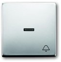 ABB Pure steel 2CKA001751A2959 Клавиша одиночная (линза, "звонок", сталь)
