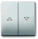 ABB Pure steel 2CKA001751A2964 Клавиша жалюзийная двойная (стрелки, сталь)