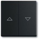 ABB Future Linear 2CKA001751A3036 Клавиша двойного жалюзийного выключателя (маркировка, черный бархат)