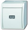 ABB Ocean 2CKA001484A0377 Кнопка без фиксации (10 А, прозрач. линза, IP44, в сборе, открытая установка, альпийский белый)