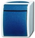 ABB Ocean 2CKA001484A0382 Кнопка без фиксации (10 А, в сборе, IP44, о/у, серый/морская волна)