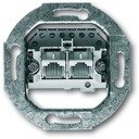 ABB Busch-Jaeger 2CKA000230A0235 Розетка телефонная/компьютерная (2xRJ11/RJ12/RJ45, cat.3, механизм, скрытая установка)