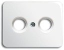 ABB Alpha Exclusive/Alpha Nea 1753-0-7628 Накладка двойной телевизионной розетки (TV+Radio, альпийский белый)