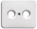ABB Alpha Exclusive/Alpha Nea 1753-0-1589 Накладка двойной телевизионной розетки (TV+Radio, белая матовая)