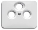 ABB Alpha Exclusive/Alpha Nea 1724-0-1853 Накладка тройной телевизионной розетки (3хTV/Radio/SAT, белая матовая)
