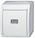 ABB Ocean 2CKA001085A1626 Переключатель одноклавишный (10 А, подсветка, IP44, в сборе, открытая установка, альпийский белый)