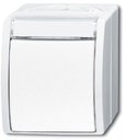 ABB Ocean 2CKA001085A1624 Переключатель одноклавишный (10 А, с возм. подсветки, поле для надписи, IP44, в сборе, открытая установка, альпийский белый)