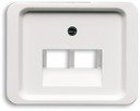 ABB Alpha Exclusive/Alpha Nea 1710-0-2033 Крышка розетки телекоммуникационной (2хRJ12/RJ45, альпийский белый)