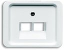 ABB Alpha Exclusive/Alpha Nea 1753-0-8501 Крышка розетки телекоммуникационной (2хRJ12/RJ45, белая матовая)