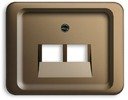 ABB Alpha Exclusive/Alpha Nea 1753-0-8493 Крышка розетки телекоммуникационной (2хRJ12/RJ45, бронза)