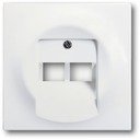 ABB Impuls 2CKA001753A0192 Накладка розетки телефонной/компьютерной (2хRJ11/RJ45, белый бархат)