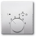 ABB Pure steel 2CKA001710A3756 Накладка терморегулятора поворотного (с переключателем, сталь)