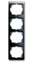 ABB Alpha Exclusive 1754-0-4379 Рамка 4-постовая (вертикал., платина)
