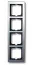 ABB Solo 1754-0-4107 Рамка 4-постовая (матовый хром)
