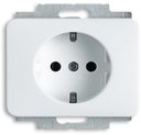 ABB Alpha Exclusive/Alpha Nea 2013-0-4474 Розетка (16 А, под рамку, шторки, с/у, з/к, белая матовая)