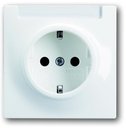 ABB Impuls 2CKA002011A2712 Розетка Schuko (16A, под рамку, с/у, з/к, поле для надписи, белая)