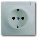 ABB Impuls 2CKA002011A3847 Розетка Schuko (16A, под рамку, с/у, з/к, поле для надписи, серебристо-алюминиевая)