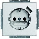 ABB Future Linear 2CKA002011A6178 Розетка с заземляющим контактом (16A, USBх1шт., под рамку, шторки, скрытая установка, серебристо-алюминиевая)