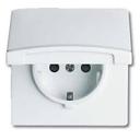 ABB Allwetter 2CKA002064A0294 Розетка SCHUKO (16 А, под рамку, скрытая установка, з/к, шторки, крышка, альпийский белый)