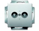 ABB Pure steel 2CKA002495A0090 Розетка двойная для выравнивания потенциалов ( с/у, стальной)