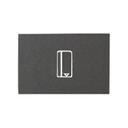ABB Zenit 2CLA221450N1801 Выключатель для ключ-карты (16А, задержка отключ. 5-90 сек., подсветка, с/у, антрацит)