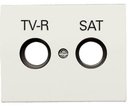 ABB Olas 8450.1 BL Накладка телефонной/компьютерной розетки (Radio/TV, белый жасмин)