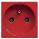 ABB Zenit 2CLA228700N7001 Розетка с заземляющим контактом и шторками (франц. стандарт, 16 А, под рамку, скрытая установка, красная)