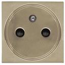 ABB Zenit 2CLA228700N1901 Розетка с заземляющим контактом и шторками (франц. стандарт, 16 А, под рамку, скрытая установка, шампань)
