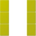 Jung Le Corbusier LC503TSA4320F Набор накладок 3 группы (vert olive vif)