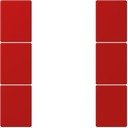 Jung Le Corbusier LC503TSA32090 Набор накладок 3 группы (rouge vermillon 31)