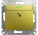 Schneider Electric Glossa GSL001069 Выключатель карточный (10 А, подсветка, под рамку, скрытая установка, фисташковый)