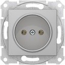 Schneider Electric Sedna SDN2900260 Розетка без заземляющего контакта (16 А, быстрозажим. контакты, под рамку, скрытая установка, алюминий)