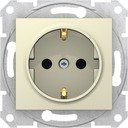Schneider Electric Sedna SDN3001747 Розетка с заземляющим контактом (16 А, быстрозажим. контакты, под рамку, скрытая установка, шторки, бежевая)
