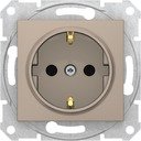 Schneider Electric Sedna SDN3001768 Розетка с заземляющим контактом (16 А, быстрозажим. контакты, под рамку, скрытая установка, шторки, титан)