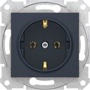 Schneider Electric Sedna SDN3001870 Розетка с заземляющим контактом (16 А, быстрозажим. контакты, под рамку, скрытая установка, графит)