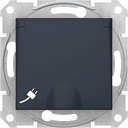 Schneider Electric Sedna SDN3100470 Розетка с заземляющим контактом (16 А, быстрозажим. контакты, под рамку, крышка, шторки, скрытая установка, графит)