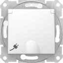 Schneider Electric Sedna SDN3100521 Розетка с заземляющим контактом (IP44, 16 А, быстрозажим. контакты, под рамку, крышка, шторки, скрытая установка, белая)