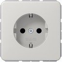 Jung CD500 CD1520BFLG Розетка с заземляющим контактом (16 А, ударопрочная, под рамку, скрытая установка, светло-серая)