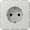 Jung CD500 CD1520BFKILG Розетка с заземляющим контактом (16 А, под рамку, шторки, скрытая установка, светло-серая)