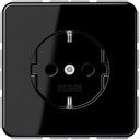 Jung CD500 CD1520BFKISW Розетка с заземляющим контактом (16 А, под рамку, шторки, скрытая установка, черная)