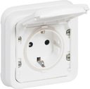 Legrand Plexo 070772 Розетка с заземляющим контактом (16 А, в сборе, с/у, шторки, белая)