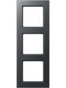 Jung A550 A5583BFANM Рамка 3-постовая (ударопрочная, универсальная, матовый антрацит)