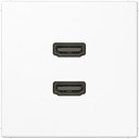 Jung MALS1133WW Розетка информационная (2хHDMI, под рамку, скрытая установка, белая)