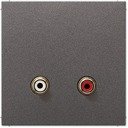 Jung LS MAAL1021AN Розетка информационная (2хRCA, под рамку, скрытая установка, антрацит)
