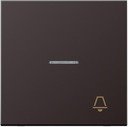 Jung LS990 AL2990KO5KD Клавиша одиночная с линзой (символ "звонок", dark)