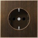 Jung LS990 ME1521KIAT Розетка с заземляющим контактом (16 А, под рамку, шторки, скрытая установка, латунь antik)