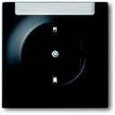 ABB Impuls 2011-0-3888 Розетка Schuko (16A, под рамку, с/у, з/к, поле для надписи, черный бархат)