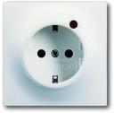 ABB Impuls 2011-0-3894 Розетка Schuko (16A, под рамку, с/у, з/к, защита от перенапряжения, белый бархат)