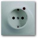 ABB Impuls 2011-0-3849 Розетка Schuko (16A, под рамку, с/у, з/к, защита от перенапряжения, серебристо-алюминиевая)